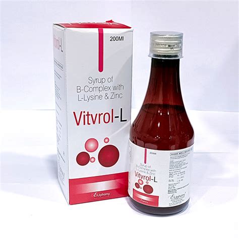 Vitvrol L - Syrup Of B-Complex With L-Lysine & Zinc - Euphony Healthcare