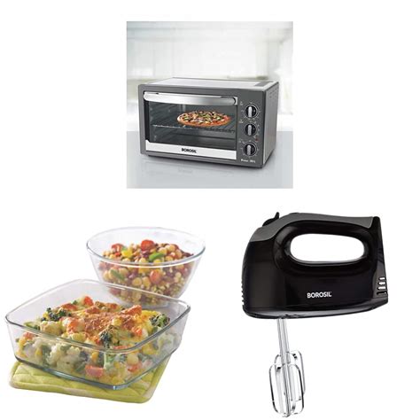 Buy Borosil Prima 30L OTG + Smartmix BHM30PBB11 300-Watt Hand Mixer ...