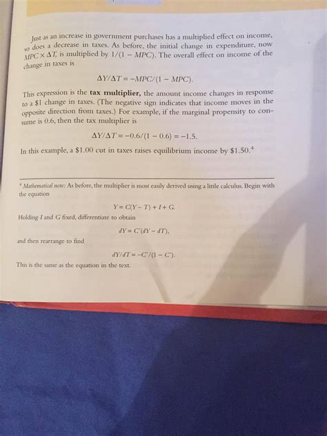 macroeconomics - Deriving Simple Tax Multiplier with Calculus (Macro ...