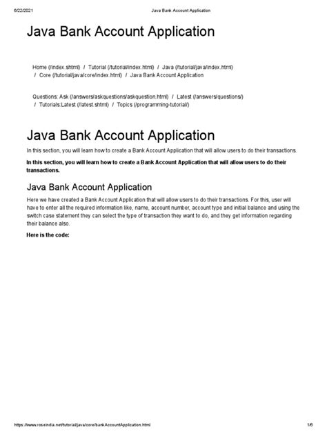 Writing a Class for Banking in Java 的图像结果