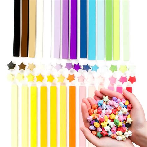 Origami Stars Papers,1030 Sheets 27 Assortment Color,Star Paper Strip ...