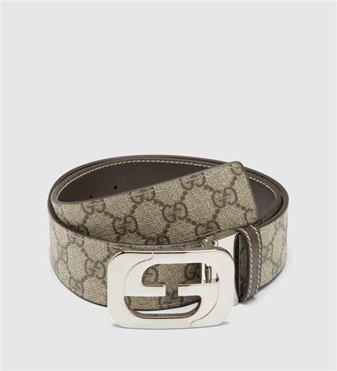 Gucci Reversible Belt With Interlocking G Buckle in Natural | Lyst