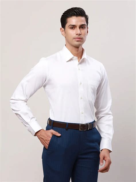 Raymond Men Fawn Solid Regular Fit Cotton Cutaway Collar Shirt – MyRaymond