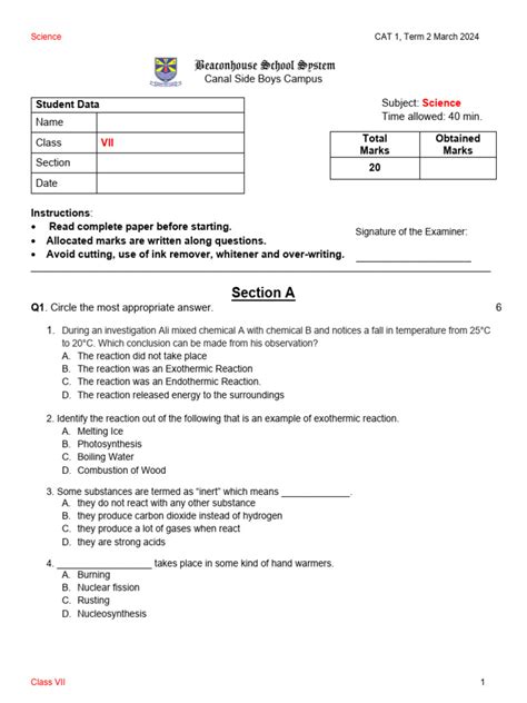 Class 7 Science Exam Tips 的图像结果