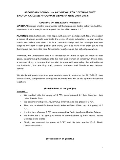 Image result for Culmination Program Sample