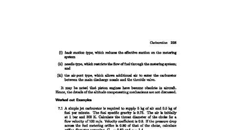 Carburetion Problems - Important Concepts and Calculations (IC Engines ...