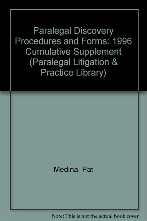 Buy Paralegal Discovery Procedures and Forms: 1996 Cumulative ...