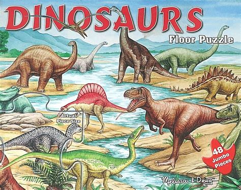 Melissa and Doug Dinosaurs Floor Puzzle 48 Jumbo Pieces | eBay