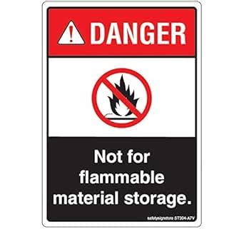 DANGER: Not for Flammable Material Storage (set of 10), (ST304-A7V-05 ...