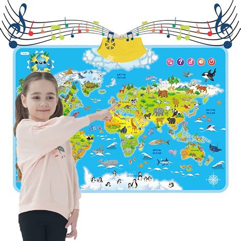 Buy LELEYU Animal World with Wall Chart Toddler, Educational Talking ...