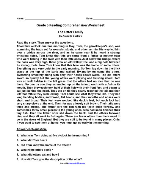 Image result for 5th Grade Reading Comprehension