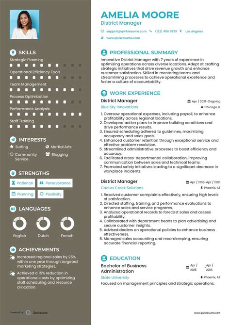 10+ District Manager Resume Samples & Templates for 2025