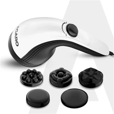 AGARO Atom Plus Electric Handheld Full Body Massager, 4 Massage Heads