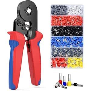 Crimping Pliers with Kit 1200 Terminals, Self-Adjusting Crimping Tools ...