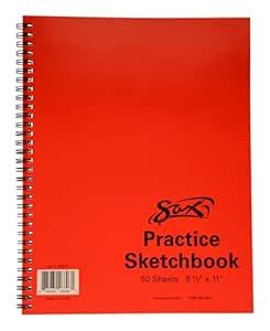 Sax Spiralbound Practice Sketchbook - 8 1 2 x 11 inches - 50 Sheets per ...