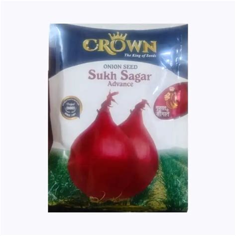 Crown Sukh Sagar Advance Onion Seeds – High-Yielding, Black-Red Oval ...