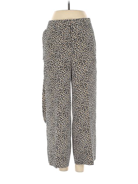 J.Crew 100% Silk Tortoise Polka Dots Animal Print Leopard Print Gold ...