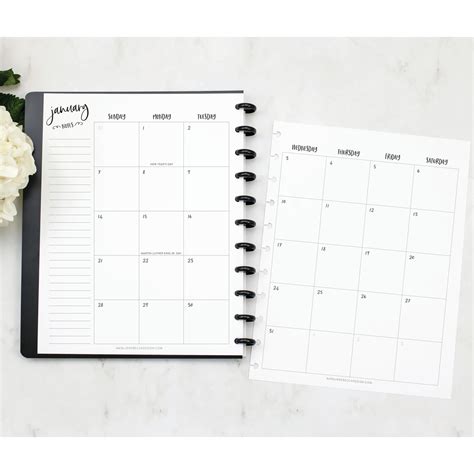 Mua BetterNote 2025 Monthly Calendar Refill Fits Discbound Notebooks ...