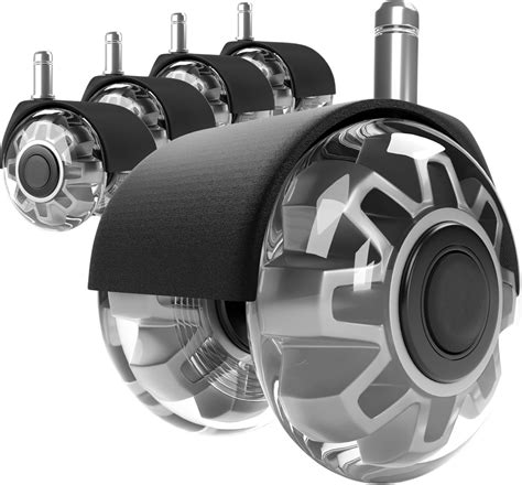 Maktune Office Chair Grey Wheels - Heavy Duty Caster Wheels for Rolling ...