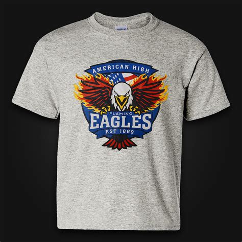 AH Eagles Football T-Shirt (Grey) - American High American High