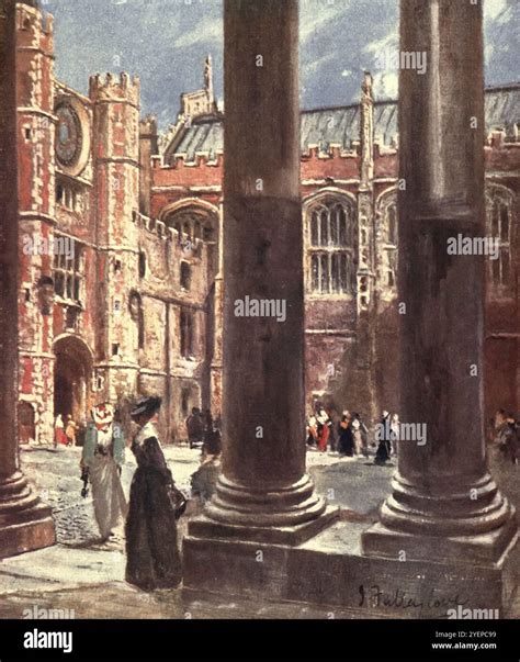 CLOCK COURT, HAMPTON COURT PALACE - frontispiece by John Fulleylove John Fulleylove (18 Aug 1845 ...