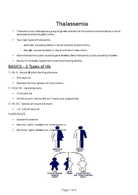 Chapter - 37 Thalasemia - Thalassemia Thalassemia are a heterogenous ...