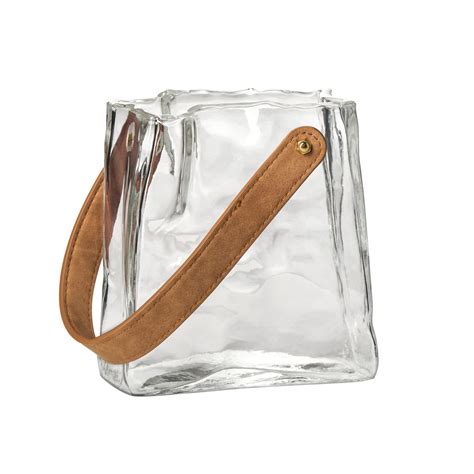 Clear Glass Handbag Vase by Torre & Tagus | Linen Chest