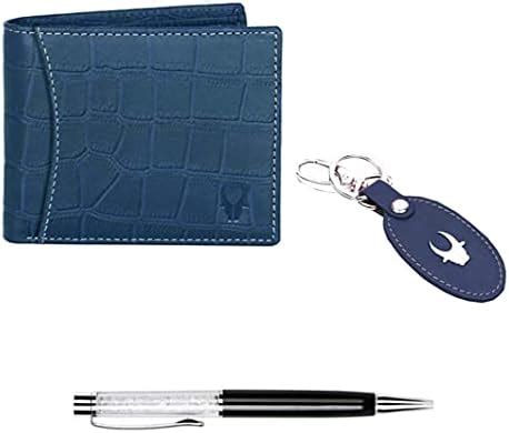 Buy WildHorn Leather Wallet Keychain & Pen Combo for Men I Gift Hamper ...