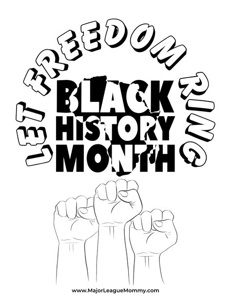 Celebrate Black History with A Free Coloring Page for Kids | Major ...