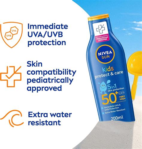 Nivea Sun Children Sun Lotion SPF 50+ | Long-Lasting & Water Resistant ...