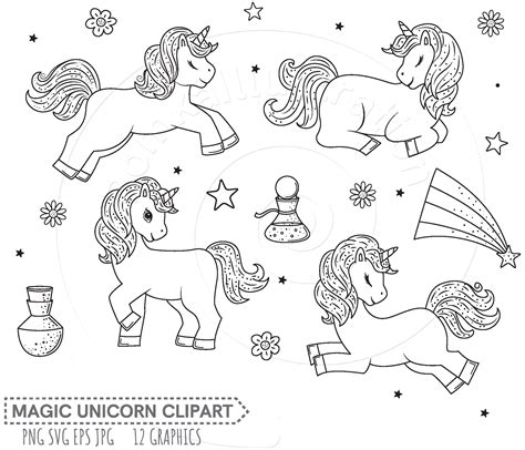 Unicorn Clipart Outline at Nathaniel Lorilee blog