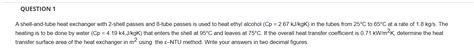 Image result for Heat Exchanger Sample Problem Shell and Tube