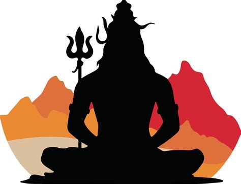 Silhouette of Lord Shiva in Meditation Pose 51666863 Vector Art at Vecteezy