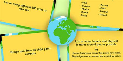 LKS2 Geography Challenge Cards (teacher made) - Twinkl