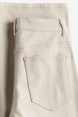 Wide twill trousers - Light beige - Ladies | H&M IN