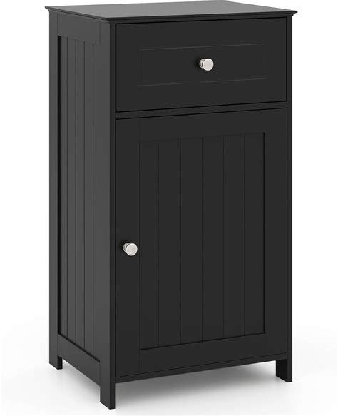 Floor Bathroom Storage Cabinet - Freestanding Cabinet with Drawer, Door ...