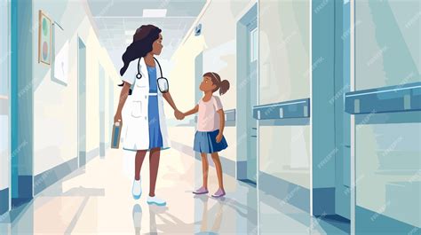 Professional Biracial Female Doctor Vector Illustration | Premium AI ...