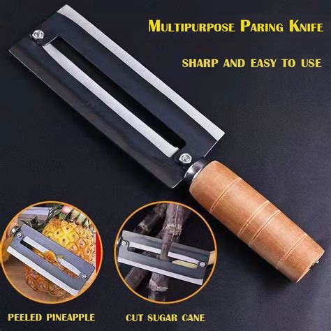 Sugar cane peeling knife, carbon steel does not rust, sharp and detach ...