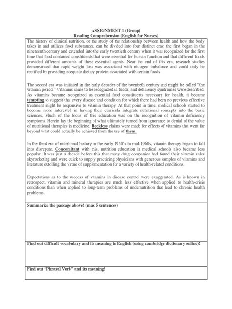 Image result for Reading Assignment Exercises