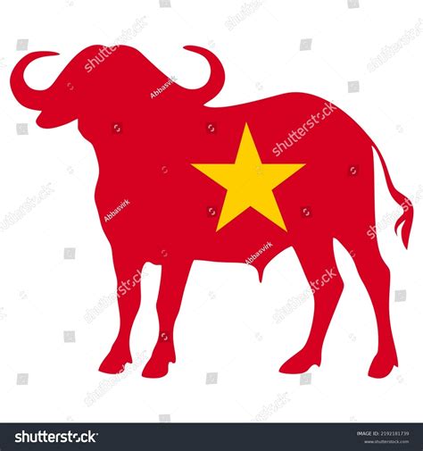 Vietnam National Animal Flag Drawing Design Stock Illustration ...