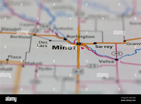 Minot on a map hi-res stock photography and images - Alamy