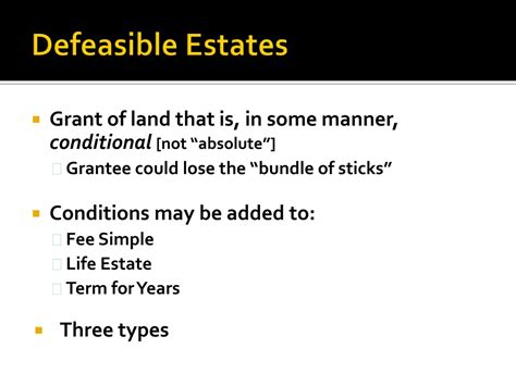 Fee Simple Defeasible
