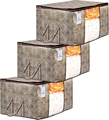 Kuber Industries Non-Woven Underbed Storage Bag|Large Storage Organiser ...