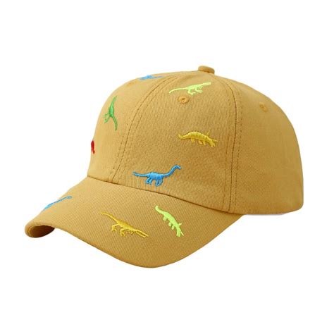 Dinosaur Boys Girls Caps Nationals Baseball Hat Kids Embroidery Baby ...