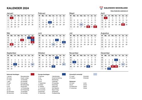 Kalender 2024 • Kalender Nederland