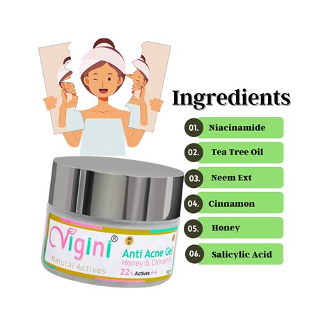Vigini 22% Natural Actives Anti-Acne Gel 50g - Cureka - Online Health ...