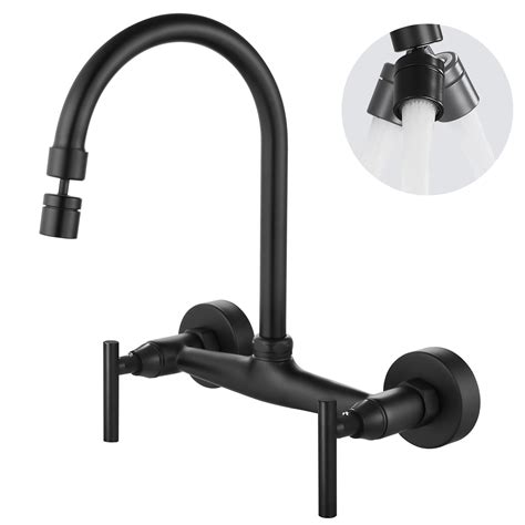Airuida Wall Mount Kitchen Sink Faucet Wall Mounted Kitchen Faucets ...
