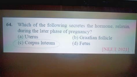 Which of the following secretes the hormone, relaxin, during the later ph..