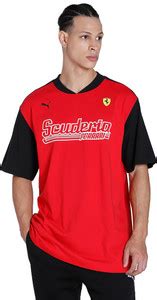PUMA Printed Men V Neck Red T-Shirt - Buy PUMA Printed Men V Neck Red T ...