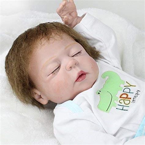 Realistic Reborn Baby Dolls Boy Silicone Full Body 22 Inches Sleeping ...